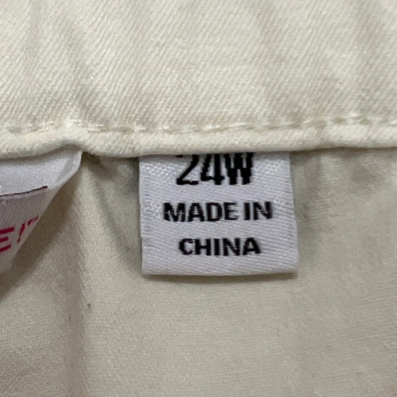 Isaac Mizrahi‎ Live! Women 22W (not 24) Flare Leg Pant Ivory Beige Slacks 44x30 - Picture 5 of 13